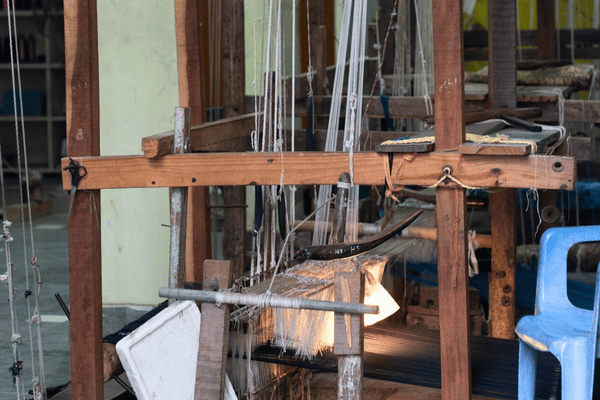 Traditional pit loom used for Himroo weaving Aurangabad Himroo Factory