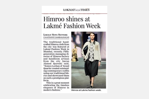 Himroo featured at Lakme Fashion Runway Aurangabad Himroo Factory